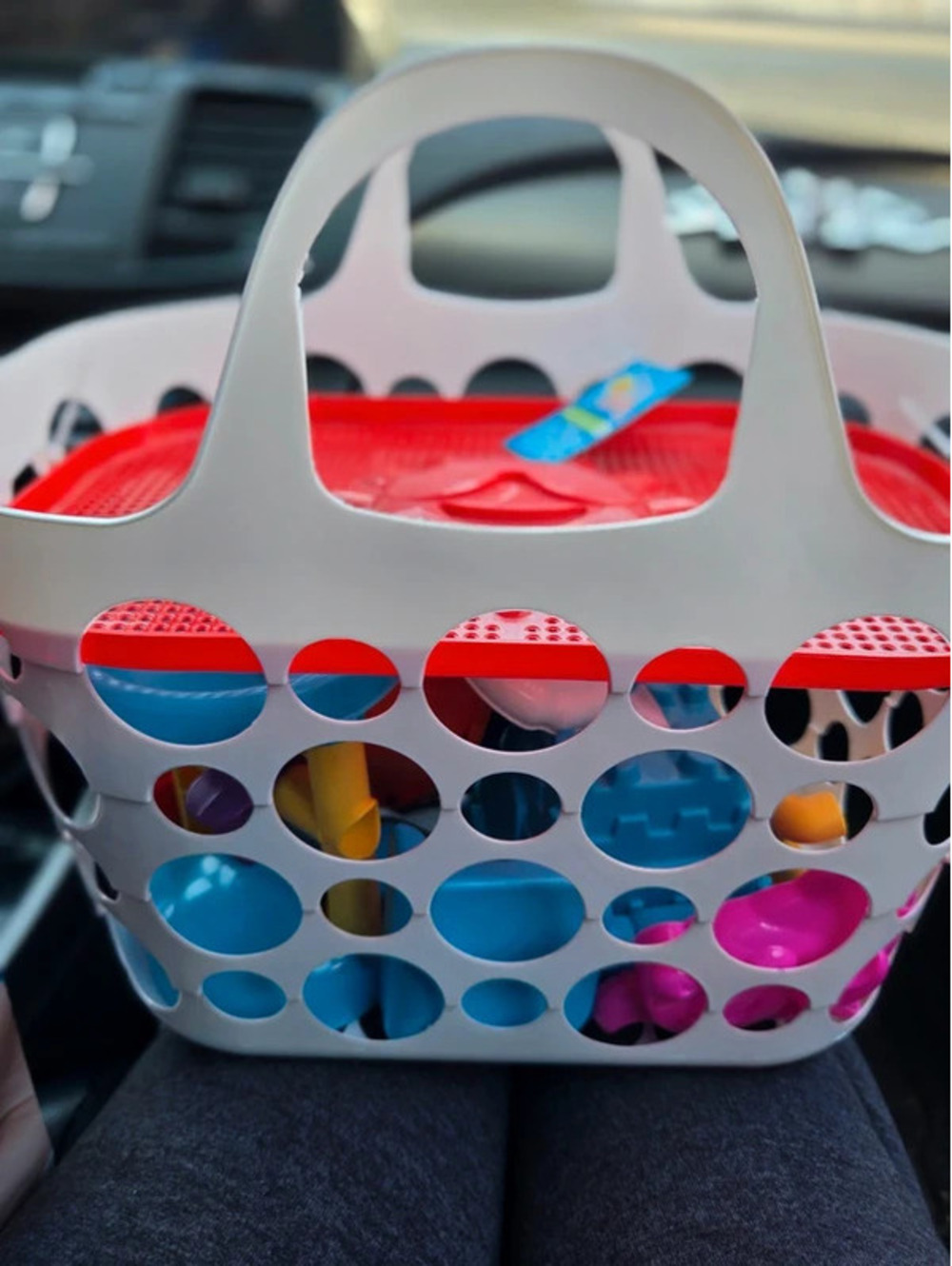 Kids sand toys with basket 9pc